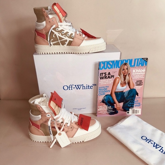 OFF-WHITE Pink & Beige 3.0 Off Court Sneakers - Picture 3 of 8